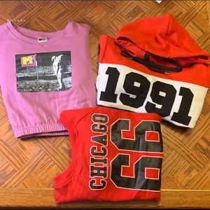 90’s inspired Cropped Sweatshirts Bundle